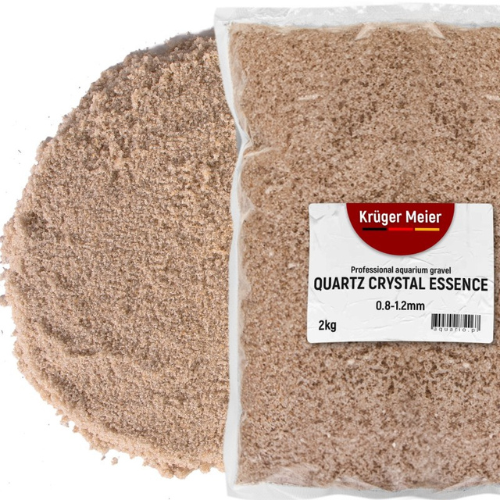Kruger Meier kvarco kristalų esencija 0,8–1,2 mm – akvariumo smėlis 2 kg