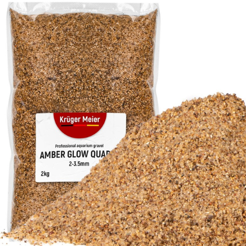Kruger Meier Amber Glow Quartz 2–3,5 mm – Akvariumo žvyras 2 kg