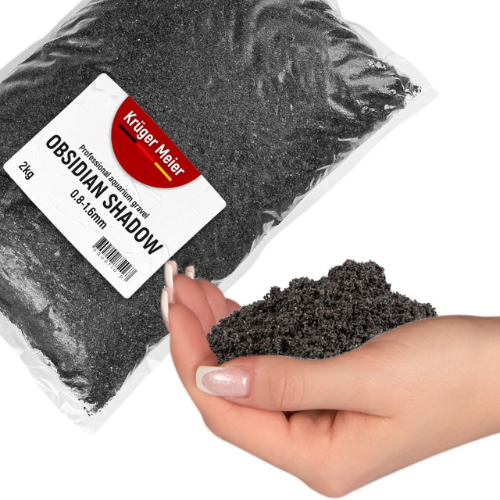 Kruger Meier Obsidian Shadow 0,8–1,6 mm – Akvariumo smėlis 2 kg