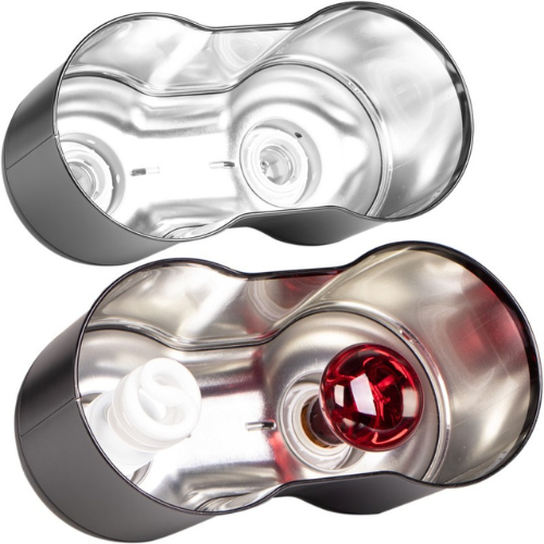 „Terrario SunFusion Duo“ – dvigubas lizdas šildymui ir UVB lemputėms