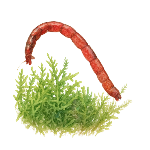 Raudonųjų uodų lervų (kraujo kirmėlių) 45 ml pakuotė