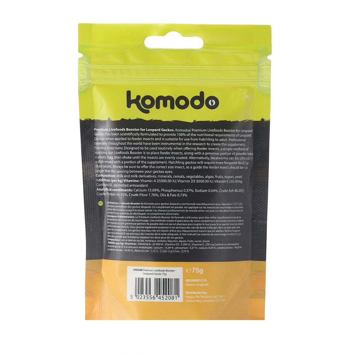 Komodo Premium Leopard Gecko IDP 75g