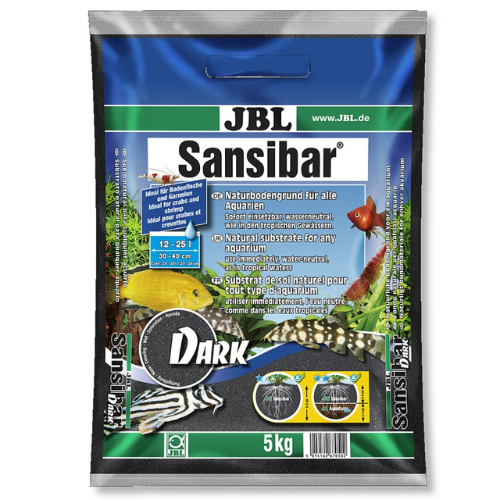 JBL Sansibar Dark 5kg - juodas substratas gėlavandeniams ir jūriniams akvariumams
