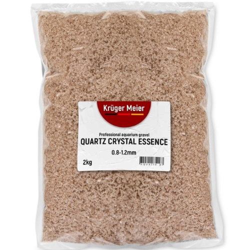 Kruger Meier kvarco kristalų esencija 0,8–1,2 mm – akvariumo smėlis 2 kg
