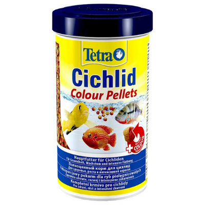 „Tetra Cichlid Colour Pellets“ 500 ml – maistas, kuris paryškina žuvų spalvą