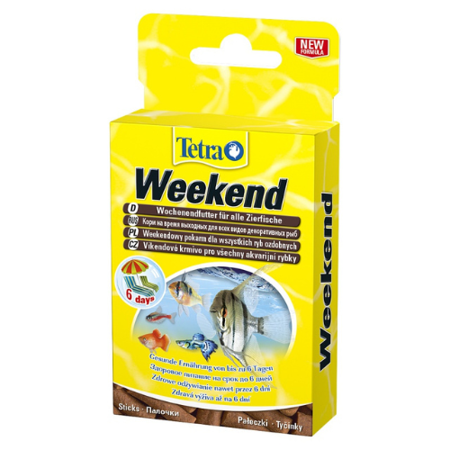 „Tetra Weekend“ 18 g – savaitgalio maistas žuvims, skirtas iki 6 dienų.