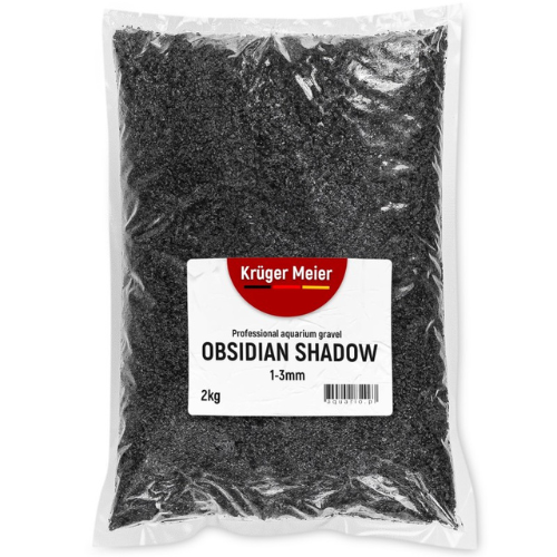 Kruger Meier Obsidian Shadow 1–3 mm – Akvariumo žvyras 2 kg