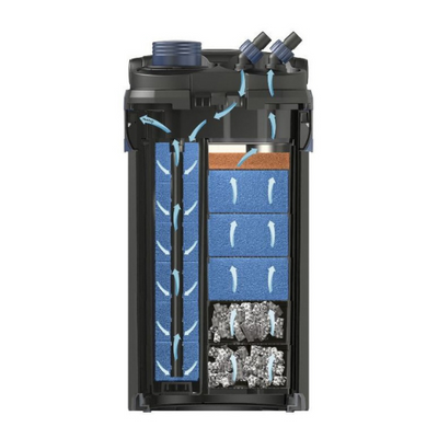 „Oase BioMaster 850“ – filtras su išankstiniu filtru, skirtas iki 850 litrų vandens kiekiui.