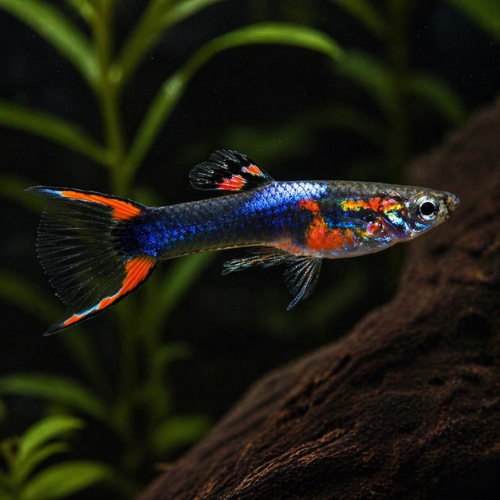 Endler guppy juoda liepsna