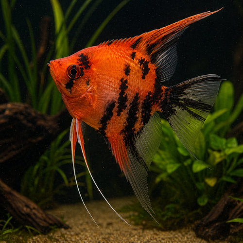 Pterophyllum scalare Raudonasis velnias