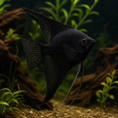 Pterophyllum scalare juodas