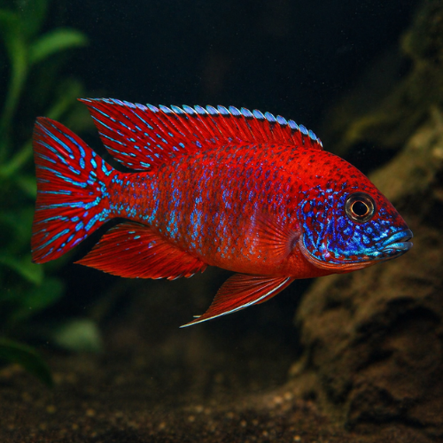 Aulonocara raudonas rubinas