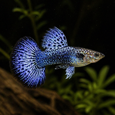 Poecilia ret. (poroje) platininis mėlynasis drakonas