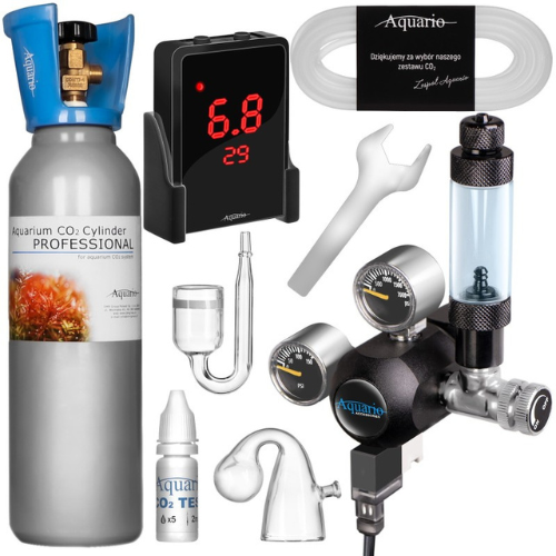 „Aquario Exclusive 2.0“ – CO2 rinkinys su solenoidiniu vožtuvu ir pH kompiuteriu + 5 l butelis